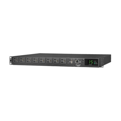 Tripp Lite PDUMNH15AT1 1.44kW 120V Single-Phase ATS/Monitored PDU - 8 NEMA 5-15R Outlets Dual 5-15P Inputs 12 ft. Cords 1U TAA