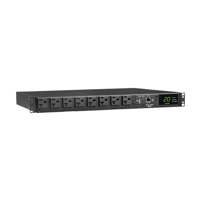 Tripp Lite PDUMNH20AT1 1.92kW 120V Single-Phase ATS/Monitored PDU - 16 5-15/20R Outlets Dual L5-20P/5-20P Inputs 12 ft. Cords 1U TAA PDU Series