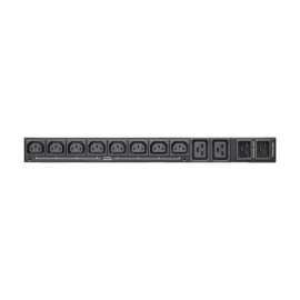 Tripp Lite PDUMNH20HVAT1 3.8kW 200240V Single-Phase ATS/Monitored PDU - 8 C13 and 2 C19 Outlets Dual C20 Inlets 12 ft. Cords Network Card 1U TAA