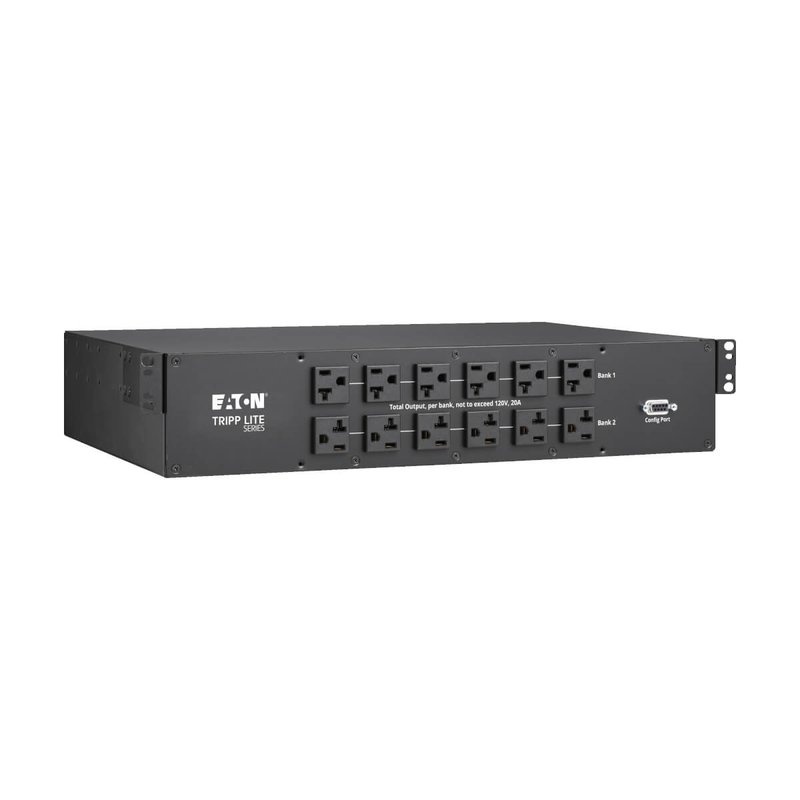 Tripp Lite PDUMNH30AT2 2.9kW 120V Single-Phase ATS/Monitored PDU - 24 5-15/20R & 1 L5-30R Outlets Dual L5-30P Inputs 10 ft. Cords 2U TAA PDU Series