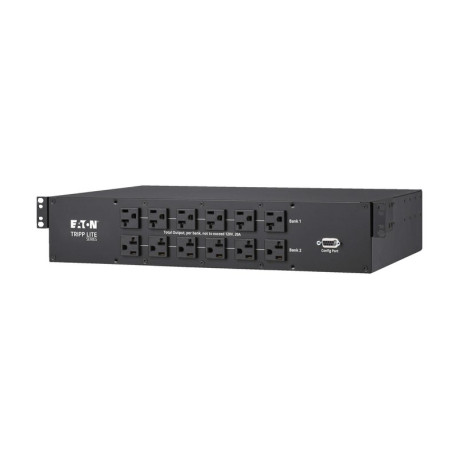 Tripp Lite PDUMNH30AT2 2.9kW 120V Single-Phase ATS/Monitored PDU - 24 5-15/20R & 1 L5-30R Outlets Dual L5-30P Inputs 10 ft. Cords 2U TAA PDU Series