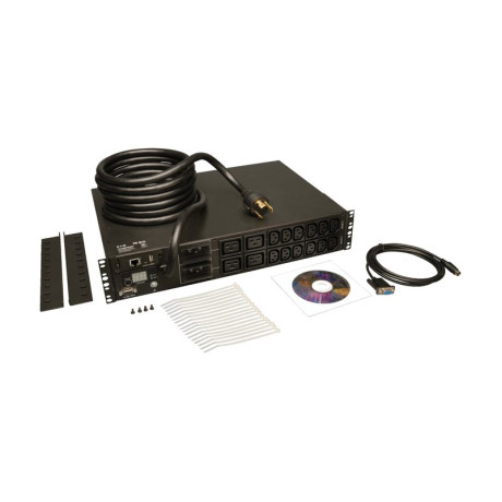 Tripp Lite PDUMNH30HV Eaton 5.5kW Single-Phase Monitored PDU with LX Platform Interface 208/230V Outlets (12-C13 and 4-C19) L6-30P 12 ft. (3.66 m) Cord 2U Rack-Mount TAA