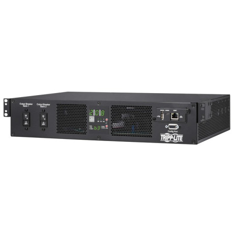 Tripp Lite PDUMNH32HVAT2 7.4kW 200-240V Single-Phase ATS/Monitored PDU - 16 C13 & 2 C19 Outlets Dual IEC 309 32A Blue Inputs 3 m Cords 2U TAA