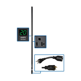 Tripp Lite PDUMV20-72 2kW Single-Phase Local Metered PDU 100-127V Outlets (36 5-15/20R) L5-20P/5-20P adapter 0U Vertical 72-in.
