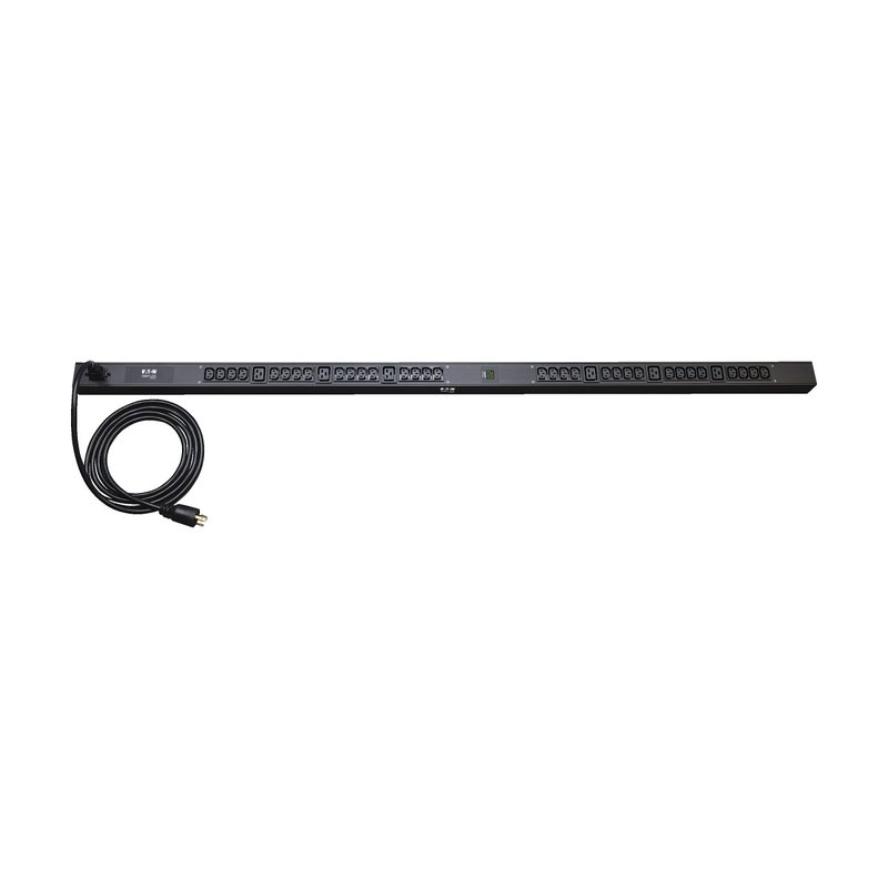 Tripp Lite PDUMV20HV 3.7kW Single-Phase Local Metered PDU 208/230V Outlets (6-C19 & 32-C13 ) C20/L6-20P Cable 10 ft. (3.05 m) Cord 0U Vertical PDU Series