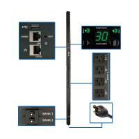 Tripp Lite PDUMV30NETLX Eaton 2.9kW Single-Phase Switched PDU - LX Interface 120V Outlets (24 5-15/20R) 10 ft. (3.05 m) Cord with L5-30P 0U TAA PDU Series
