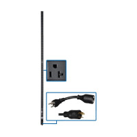 Tripp Lite PDUV20-72 2kW 100-127V Single-Phase Basic PDU - 36 NEMA 5-15/20R Outlets L5-20P Input (5-20P Adapter) 15 ft. Cord 72 in. 0U Rack