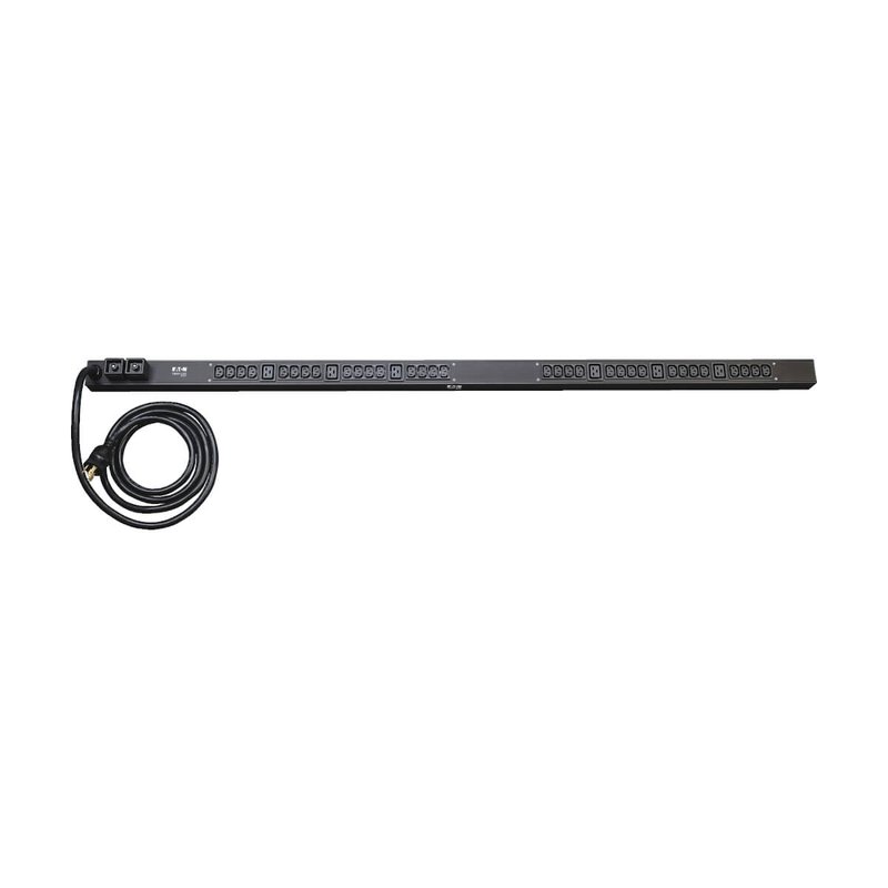 Tripp Lite PDUV30HV 5.5kW Single-Phase 208/230V Basic PDU 38 Outlets (32 C13 and 6 C19) NEMA L6-30P Input 10 ft. (3.05 m) Cord 0U Vertical PDU Series