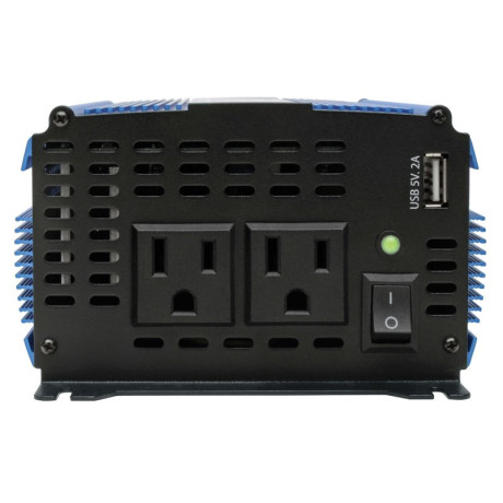 Tripp Lite PINV1000 1000W Light-Duty Compact Power Inverter with 2 AC/1 USB - 2.0A/Battery Cables Mobile