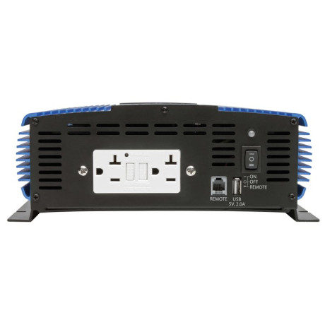 Tripp Lite PINV2000 2000W Medium-Duty Compact Mobile Power Inverter with 2 AC/1 USB - 2.0A/Battery Cables