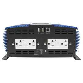 Tripp Lite PINV2000HS 2000W Heavy-Duty Industrial-Strength Mobile Power Inverter with 4 AC/2 USB - 2.0A/Battery Cables Remote