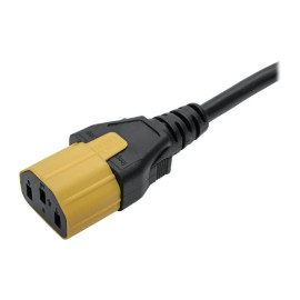 Tripp Lite PLC14YW Plug-Lock Inserts C13 Power Cord to C14 Outlet Yellow 100 Pack