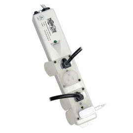 Tripp Lite PS-406-HGULTRA Safe-IT UL 60601-1 Medical-Grade Power Strip for Patient-Care Vicinity 4x 15A Hospital-Grade Outlets Safety Covers 6 ft. Cord