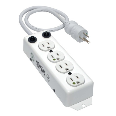 Tripp Lite PS-407-HG-OEM Safe-IT UL 1363A Medical-Grade Power Strip for Patient-Care Vicinity 4x 15A Hospital-Grade Outlets Safety Covers 7 ft. Cord
