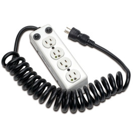 Tripp Lite PS-410-HGOEMCC Safe-IT UL 1363A Medical-Grade Power Strip for Patient-Care Vicinity 4x Hospital-Grade Outlets 3 ft. Coiled Cord