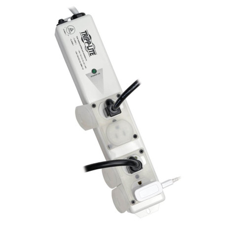 Tripp Lite PS-415-HGULTRA Safe-IT UL 60601-1 Medical-Grade Power Strip for Patient-Care Vicinity 4 15A Hospital-Grade Outlets Safety Covers 15 ft. Cord