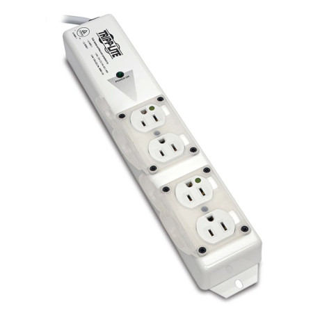 Tripp Lite PS-415-HGULTRA Safe-IT UL 60601-1 Medical-Grade Power Strip for Patient-Care Vicinity 4 15A Hospital-Grade Outlets Safety Covers 15 ft. Cord