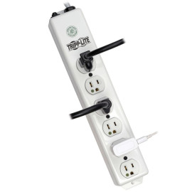 Tripp Lite PS-606-HG Safe-IT Medical-Grade Power Strip UL 1363 6x Hospital-Grade Outlets Antimicrobial 6 ft. Cord