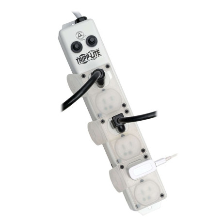 Tripp Lite PS-615-HG-OEMRA Safe-IT UL 1363A Medical-Grade Power Strip for Patient-Care Vicinity 6x Hospital-Grade Outlets 15 ft. Right-Angle Cord Safe-IT Series