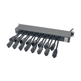 Tripp Lite PS1916D1U 16-Outlet 1U Rack-Mount AC Charger Power Strip 120V 15A 15 ft. (4.57 m) Cord