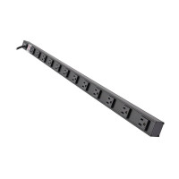 Tripp Lite PS3612B 12-Outlet Vertical Power Strip 120V 15A NEMA 5-15P 15 ft. (4.57 m) Cord 36 in. Black Housing