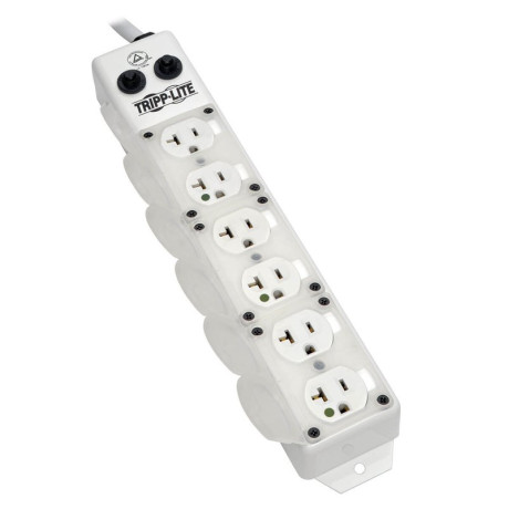Tripp Lite PS607HG20AOEM Safe-IT UL 1363A Medical-Grade Power Strip for Patient-Care Vicinity 6x 20A Hospital-Grade Outlets Safety Covers 7 ft. Cord Safe-IT Series