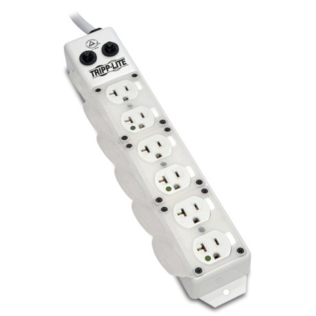 Tripp Lite PS615HG20AOEM Safe-IT UL 1363A Medical-Grade Power Strip for Patient-Care Vicinity 6x 20A Hospital-Grade Outlets 15 ft. (4.57 m) Cord Safe-IT Series
