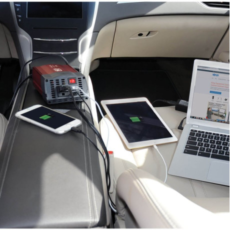 Tripp Lite PV150USB 150W PowerVerter Ultra-Compact Car Inverter with AC Outlet and 2 USB Charging Ports