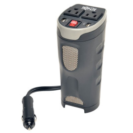Tripp Lite PV200CUSB 200W PowerVerter Ultra-Compact Car Inverter with 2 Outlets and 2 USB Charging Ports Cup Holder Design