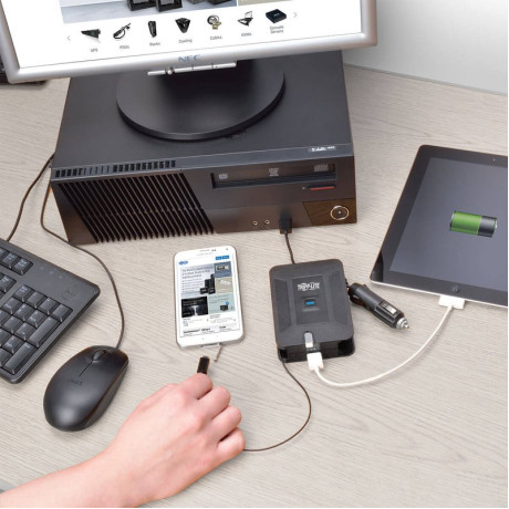 Tripp Lite PV4IN1 4-in-1 Ultra-Compact Inverter with Mobile Charging PowerVerter Series