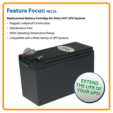 Tripp Lite RBC2A UPS Replacement Battery Cartridge for select APC UPS 5.5 lbs (2.5 kgs) UPS Replacement Batteries