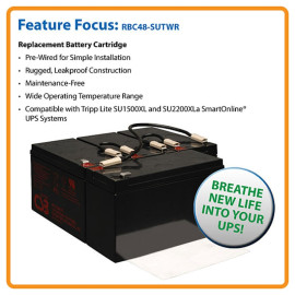Tripp Lite RBC48-SUTWR UPS Replacement 48VDC Battery Cartridge