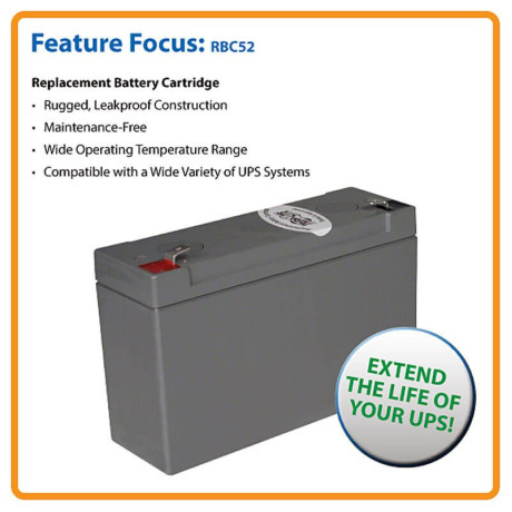Tripp Lite RBC52 UPS Replacement Battery Cartridge for Select Best Liebert Minuteman and Other UPS UPS Replacement Batteries