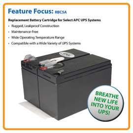 Tripp Lite RBC5A UPS Replacement Battery Cartridge for select APC UPS 10.9 lbs (4.9 kgs)