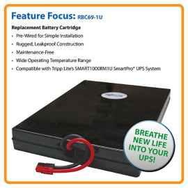 Tripp Lite RBC69-1U 1U UPS Replacement Battery Cartridge for Select SmartPro UPS