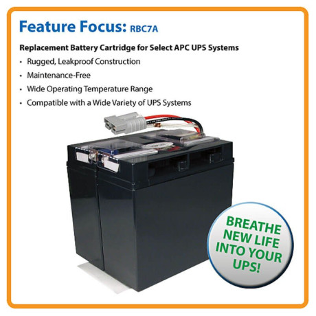 Tripp Lite RBC7A UPS Replacement Battery Cartridge for select APC UPS UPS Replacement Batteries