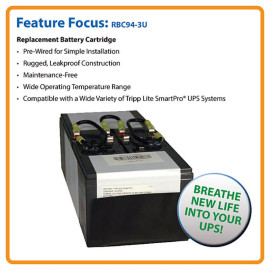 Tripp Lite RBC94-3U 3U UPS Replacement 48VDC Battery Cartridge for Select SmartPro UPS