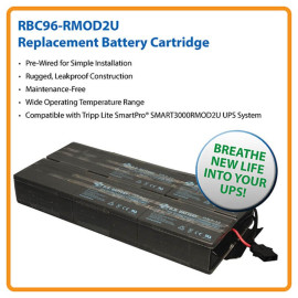 Tripp Lite RBC96-RMOD2U UPS Replacement 72VDC Battery Cartridge Kit for SmartOnline UPS SMART3000RMOD2U