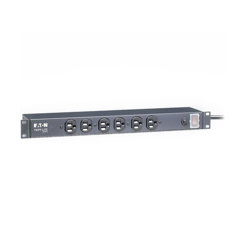 Tripp Lite RS-0615-F 1U Rack-Mount Network Server Power Strip 120V 15A 6-Outlet (Front-Facing) 15 ft. (4.57 m) Cord