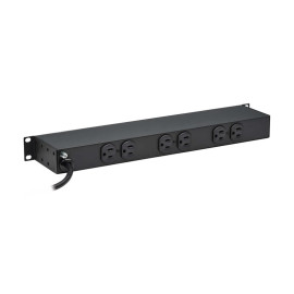 Tripp Lite RS-1215 1U Rack-Mount Power Strip 120V 15A 5-15P 12 Outlets (6 Front-Facing 6-Rear-Facing) 15 ft. (4.57 m) Cord