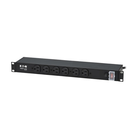 Tripp Lite RS-1215 1U Rack-Mount Power Strip 120V 15A 5-15P 12 Outlets (6 Front-Facing 6-Rear-Facing) 15 ft. (4.57 m) Cord Power Strip Rack
