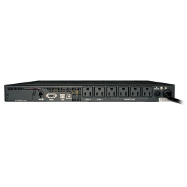 Tripp Lite SM1000RM1UTAA TAA SmartPro 120V 1kVA 800W Line-Interactive Sine Wave UPS 1U Rack/Vertical Network Card Options USB 6 Outlets
