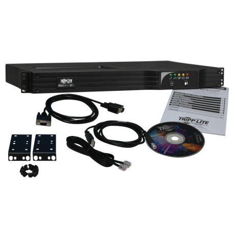 Tripp Lite SM1000RM1UTAA TAA SmartPro 120V 1kVA 800W Line-Interactive Sine Wave UPS 1U Rack/Vertical Network Card Options USB 6 Outlets UPS Battery Backup
