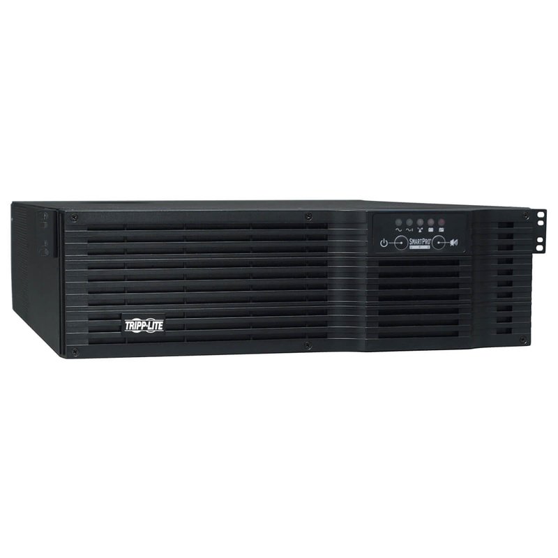 Tripp Lite SM2200RMDVTAA TAA SmartPro 120V 2.2kVA 1.92kW Line-Interactive Sine Wave UPS 3U 120/230V input Network Card Options USB DB9 UPS Battery Backup