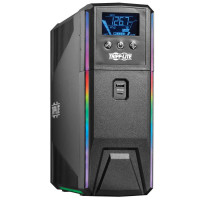 Tripp Lite SMART1000PSGLCD 1000VA 600W 120V Pure Sine Wave Gaming UPS Battery Backup - LCD AVR RGB LEDs USB Charging Power Saving UPS Battery Backup