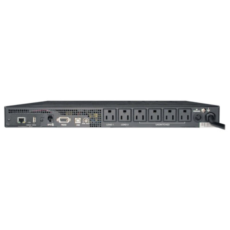 Tripp Lite SMART1000RM1UN SmartPro 120V 1kVA 800W Line-Interactive Sine Wave UPS 1U Rack/Vertical WEBCARDLX Network Interface USB DB9 6 Outlets UPS Battery Backup
