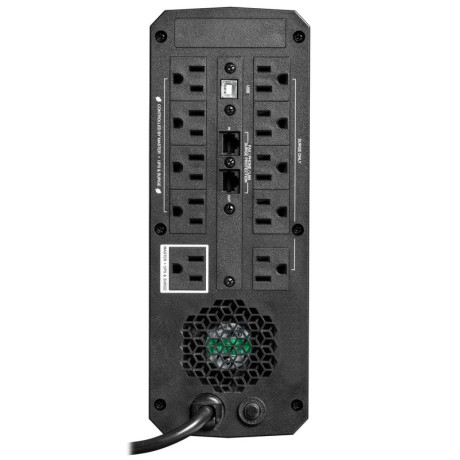 Tripp Lite SMART1500PSGLCD 1500VA 900W 120V Pure Sine Wave Gaming UPS Battery Backup - LCD AVR RGB LEDs USB Charging Power Saving UPS Battery Backup