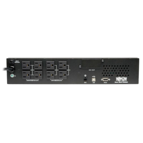 Tripp Lite SMART1500RM2U SmartPro 1500VA 1350W 120V Line-Interactive Sine Wave UPS - 8 Outlets Network Card Option LCD USB DB9 2U Rack/Tower