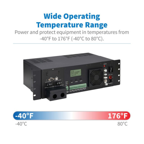 Tripp Lite SMART1524ET 120VAC 24VDC 2000VA 1600W Extreme Temperature Network UPS for Industrial and Traffic Networks 3U Hardwire TAA UPS Battery Backup