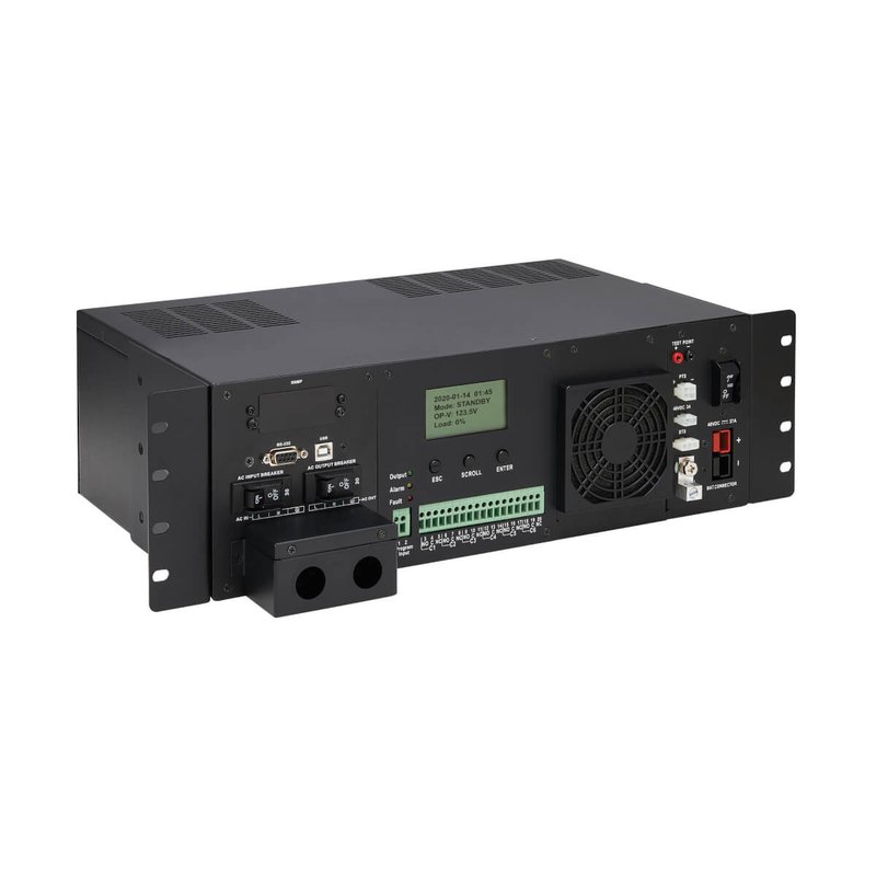 Tripp Lite SMART1548ET 120VAC 48VDC 2000VA 1600W Extreme Temperature Network UPS for Industrial and Traffic Networks 3U Hardwire TAA UPS Battery Backup